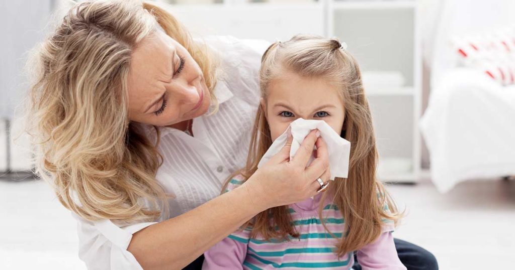 Photo of white mother with her child, in the child