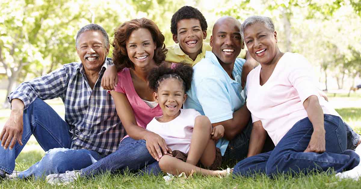 Photo of Multi-generation family in park