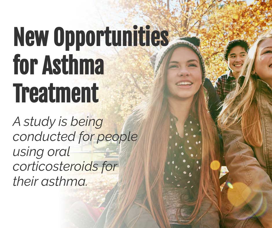 Image promoting a study to sign up for a new kind of asthma treatment.
