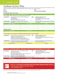 Thumbnail of Asthma Action Plan from Asthma dot com