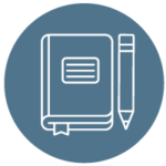 icon of a journal and pencil