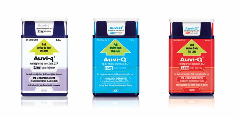 Photo of Auvi-Q epinephrine injectors