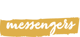 Image of trusted messengers logo in white